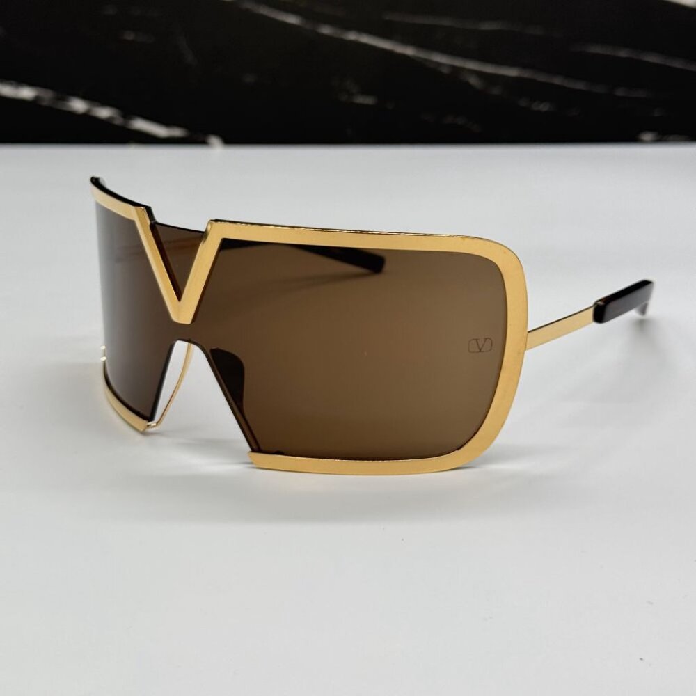 NEW VALENTINO V-ROMASK VLS-120B BROWN TITANIUM UNISEX VALENTINO SUNGLASSES